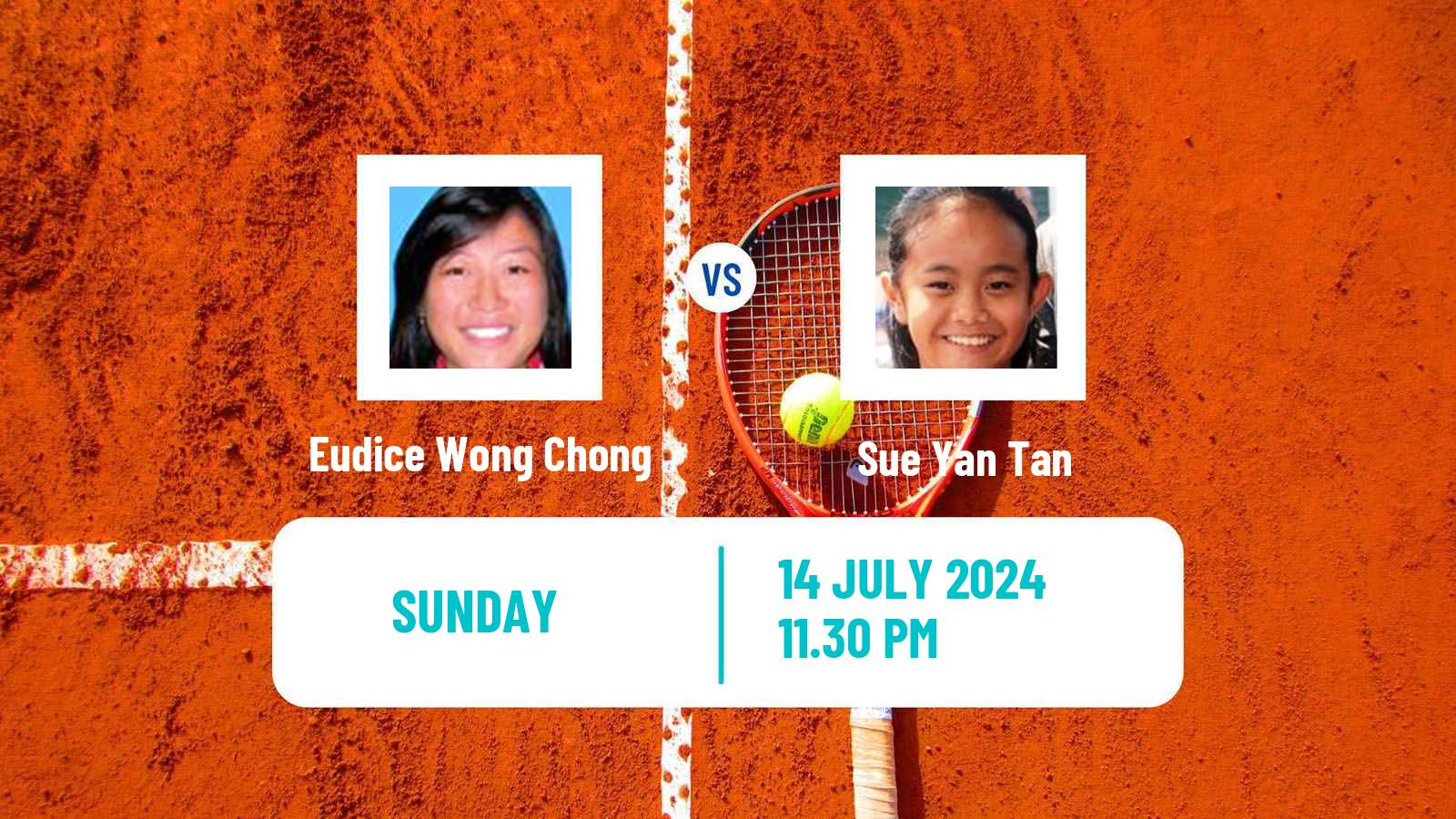 Tennis WTA Billie Jean King Cup Group II Eudice Wong Chong - Sue Yan Tan