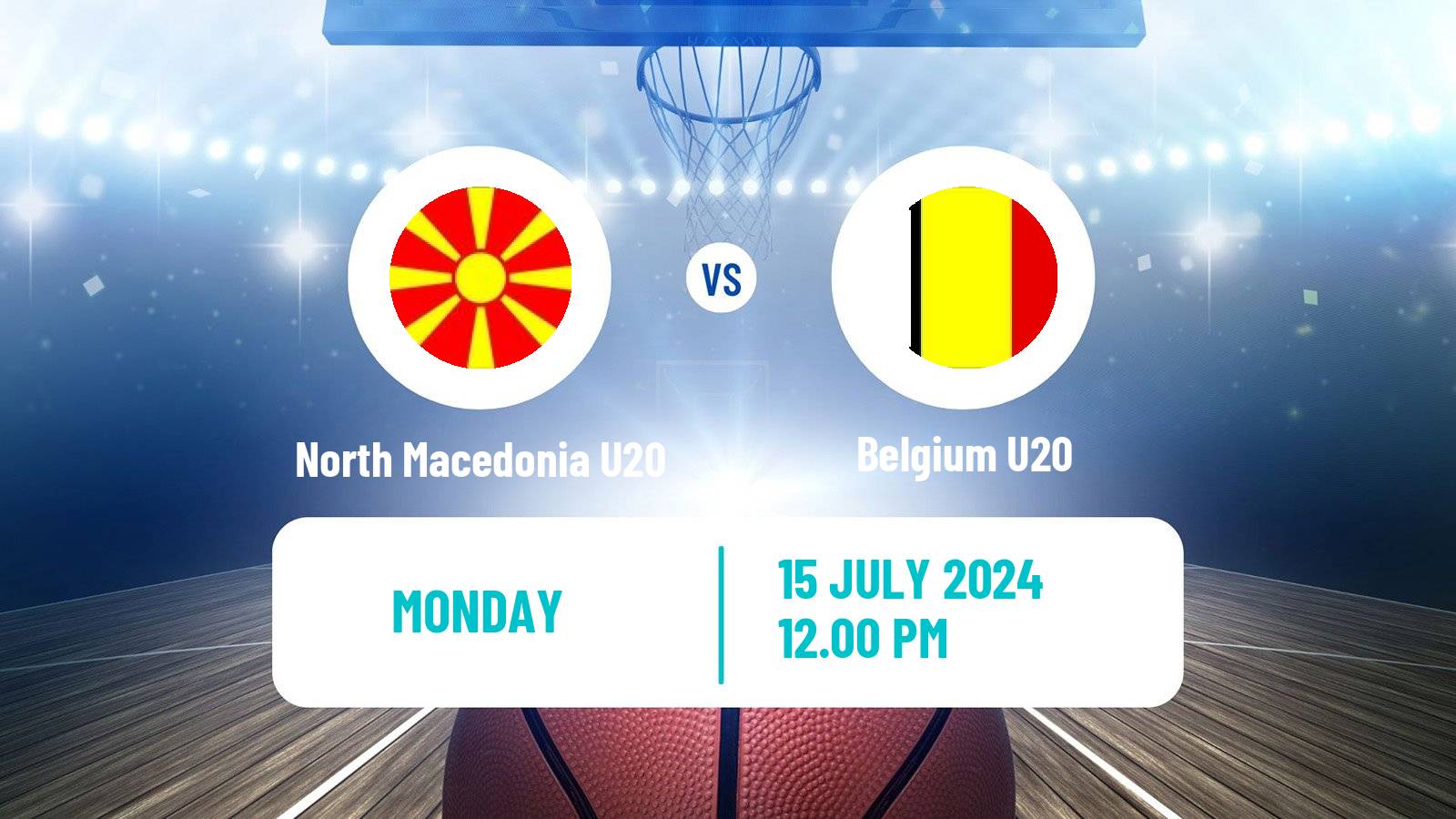 Basketball EuroBasket U20 North Macedonia U20 - Belgium U20