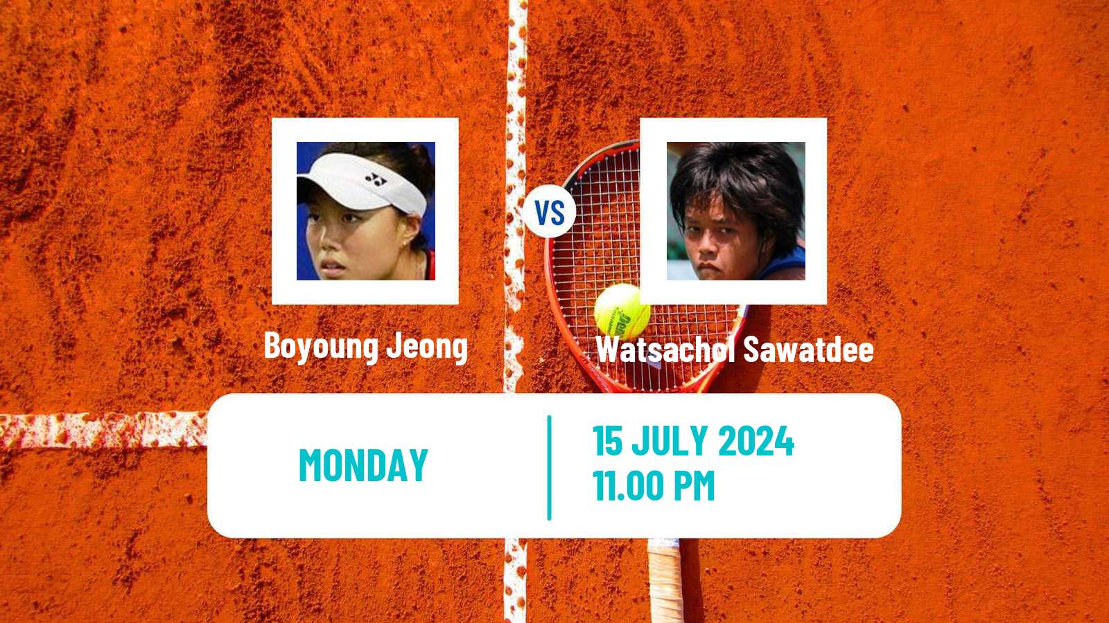 Tennis ITF W15 Nakhon Si Thammarat 4 Women 2024 Boyoung Jeong - Watsachol Sawatdee