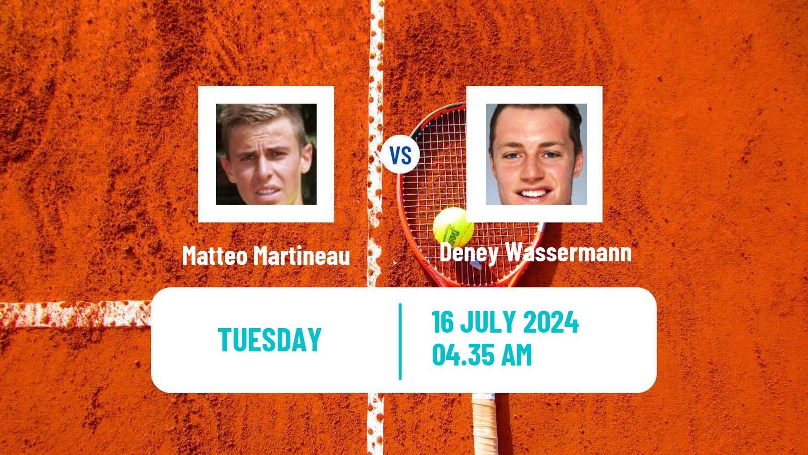 Tennis Amersfoort Challenger Men Matteo Martineau - Deney Wassermann