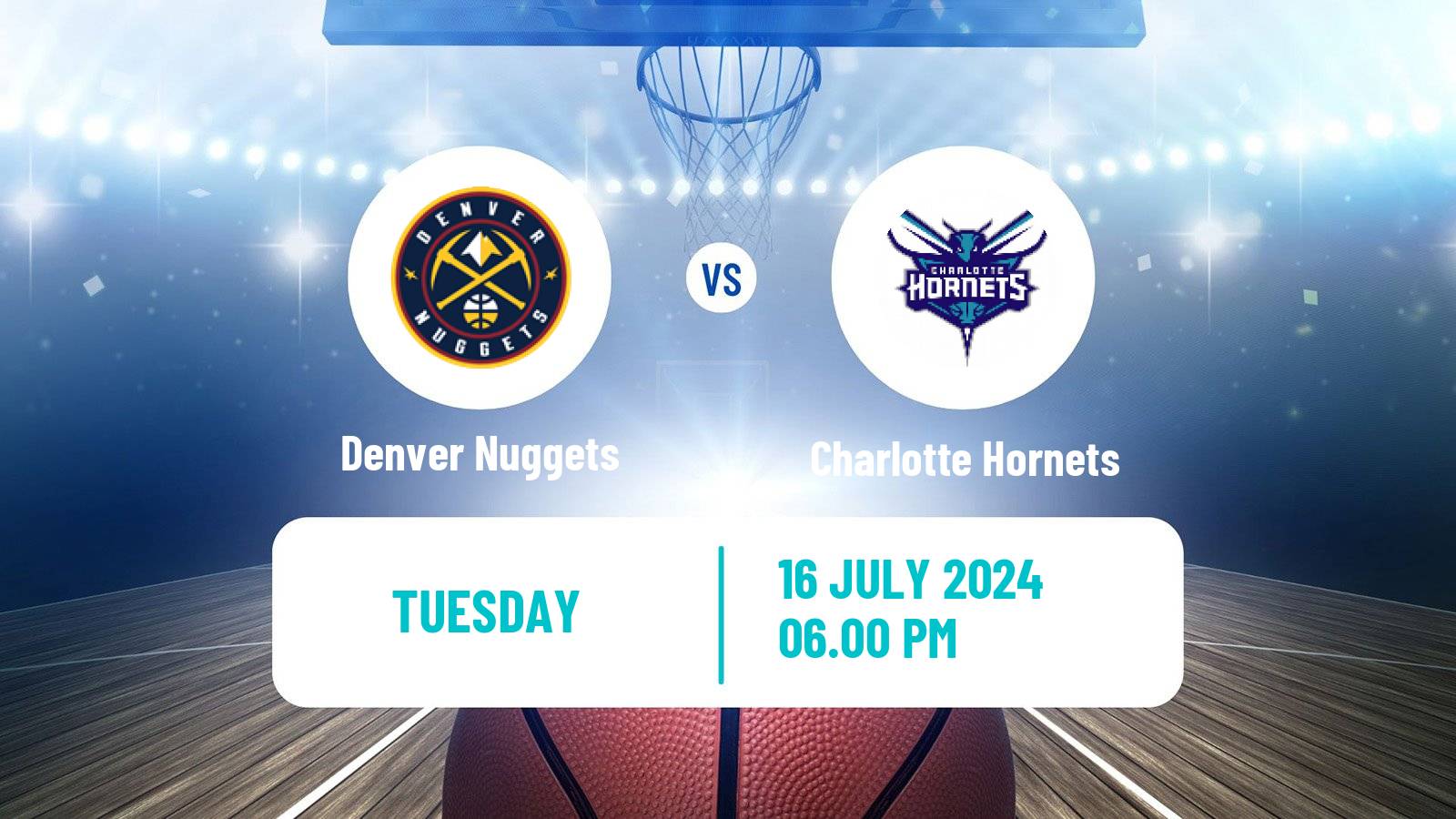 Basketball NBA Las Vegas Summer League Denver Nuggets - Charlotte Hornets