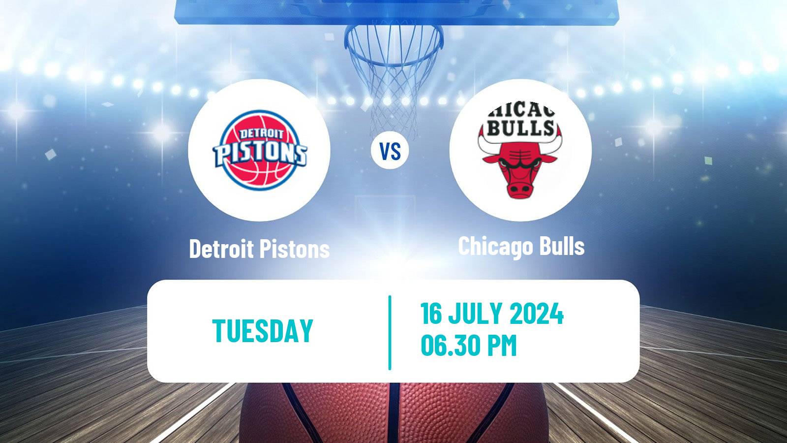 Basketball NBA Las Vegas Summer League Detroit Pistons - Chicago Bulls