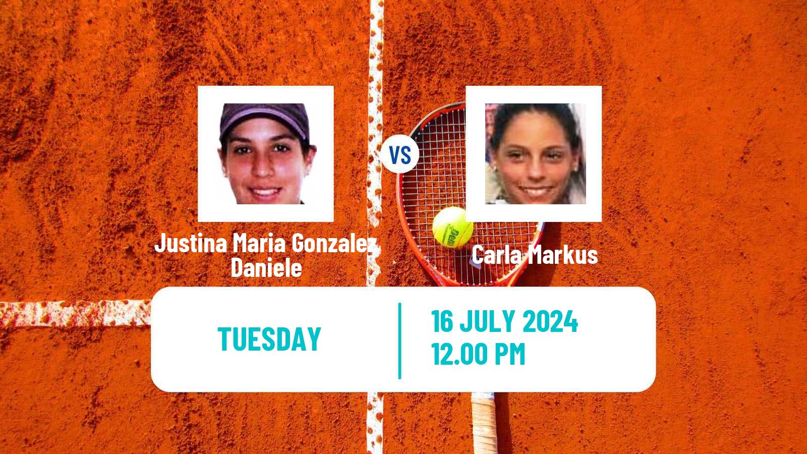 Tennis ITF W15 Lujan 2 Women Justina Maria Gonzalez Daniele - Carla Markus