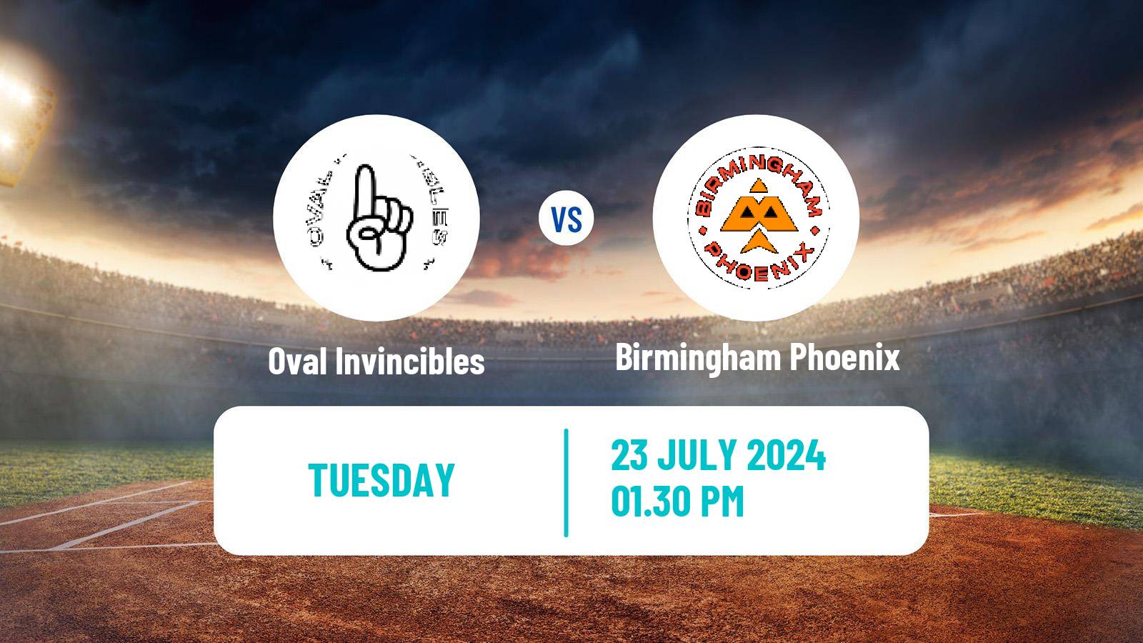 Cricket United Kingdom The Hundred Cricket Oval Invincibles - Birmingham Phoenix