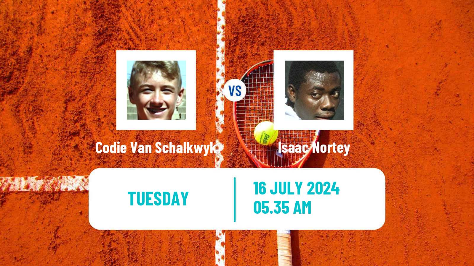 Tennis Davis Cup Group III Codie Van Schalkwyk - Isaac Nortey