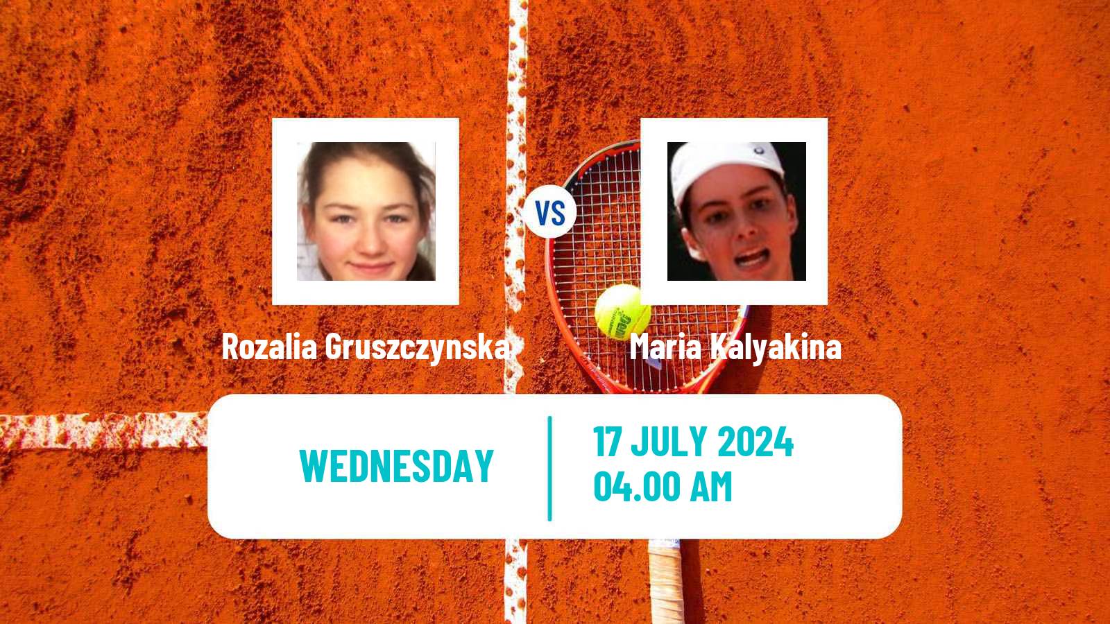 Tennis ITF W15 Monastir 27 Women Rozalia Gruszczynska - Maria Kalyakina