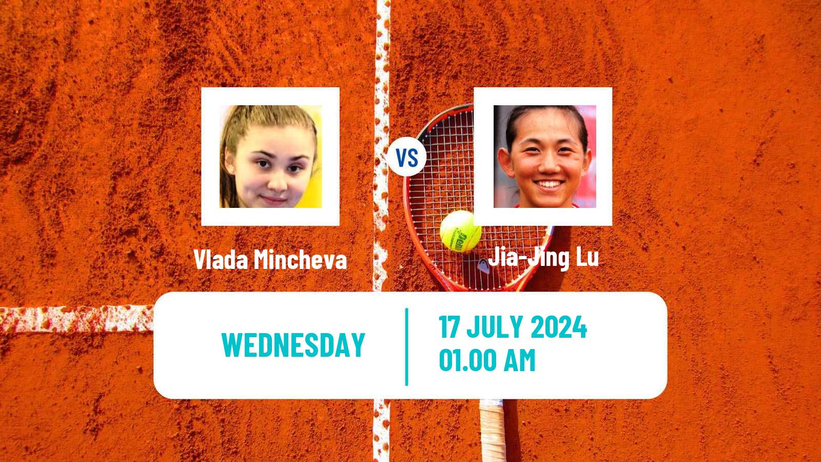 Tennis ITF W35 Tianjin 2 Women Vlada Mincheva - Jia-Jing Lu