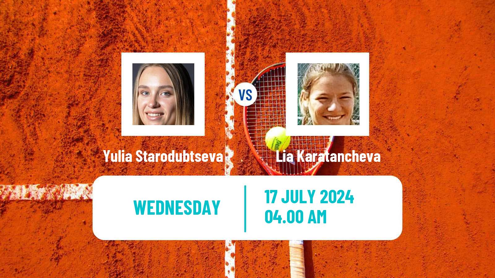 Tennis ITF W100 Vitoria Gasteiz Women Yulia Starodubtseva - Lia Karatancheva