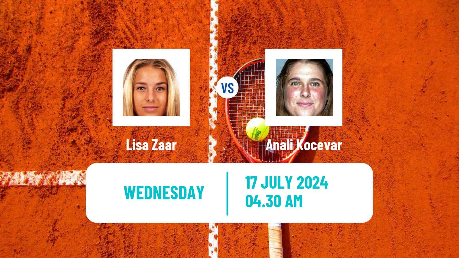 Tennis ITF W15 Krsko Women Lisa Zaar - Anali Kocevar
