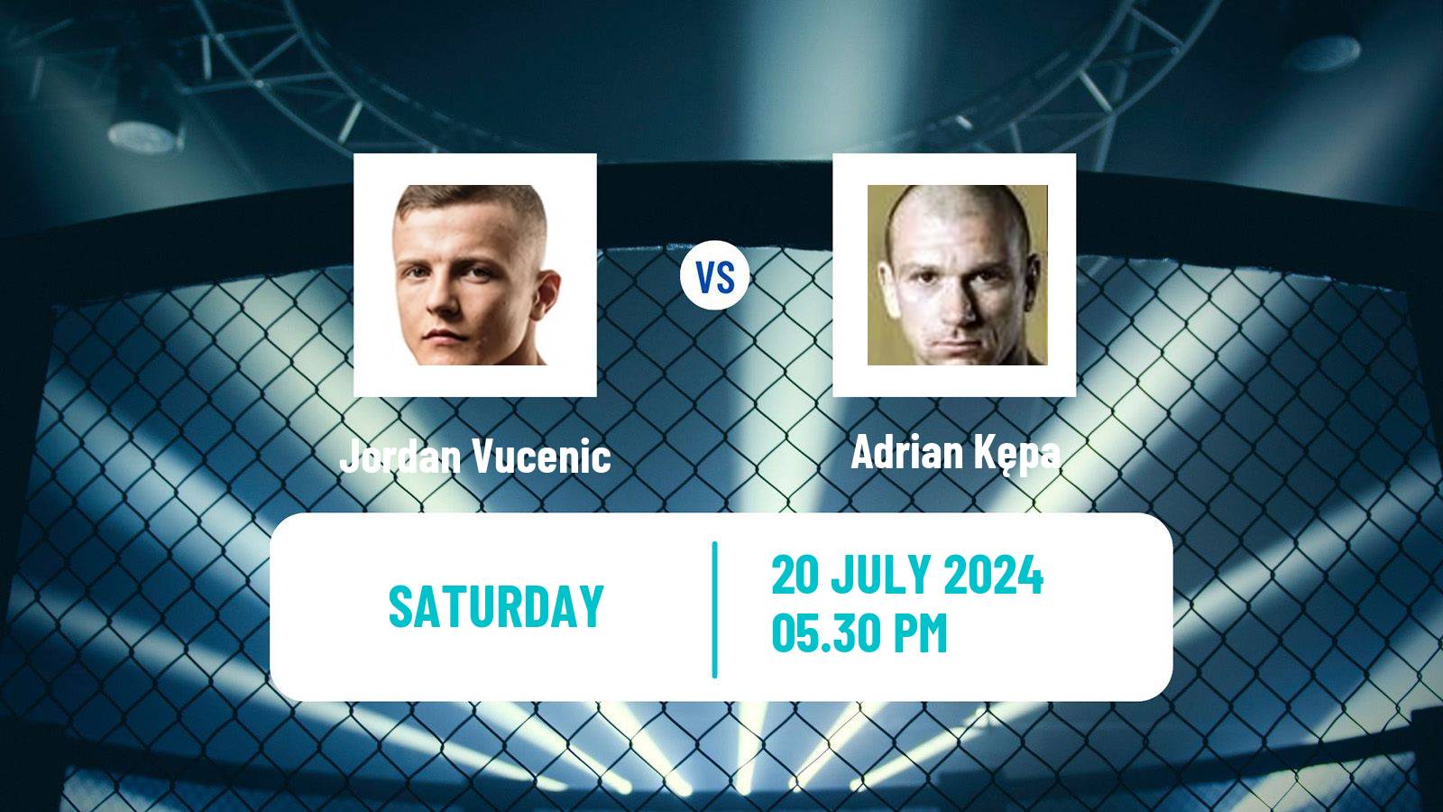 MMA Catchweight Cage Warriors Men Jordan Vucenic - Adrian Kępa