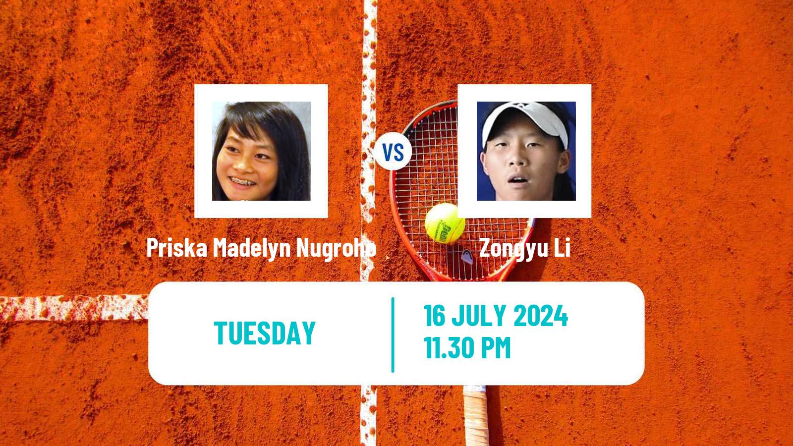 Tennis ITF W35 Tianjin 2 Women Priska Madelyn Nugroho - Zongyu Li