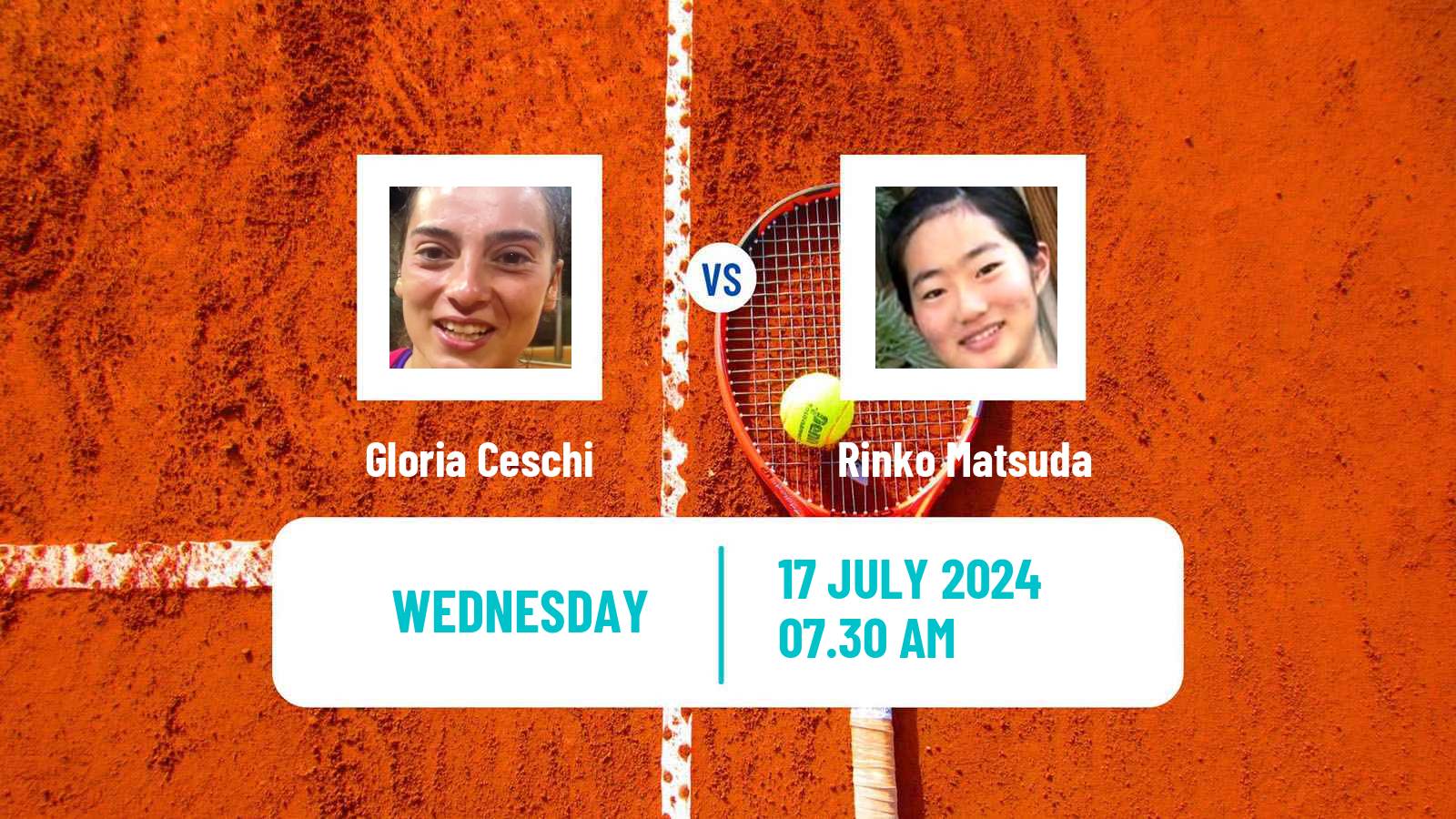 Tennis ITF W15 Casablanca Women Gloria Ceschi - Rinko Matsuda