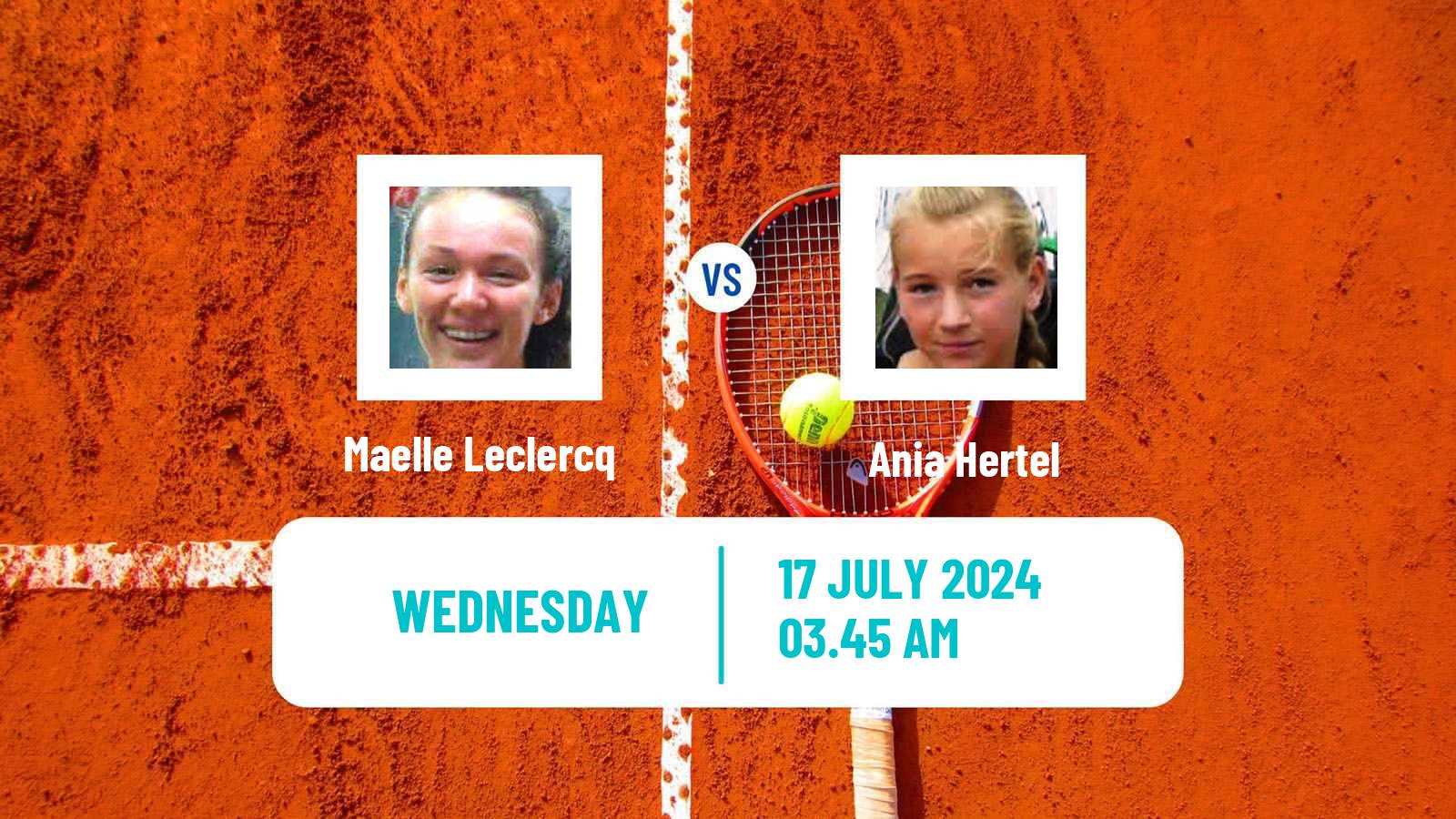 Tennis ITF W15 Kursumlijska Banja 12 Women Maelle Leclercq - Ania Hertel