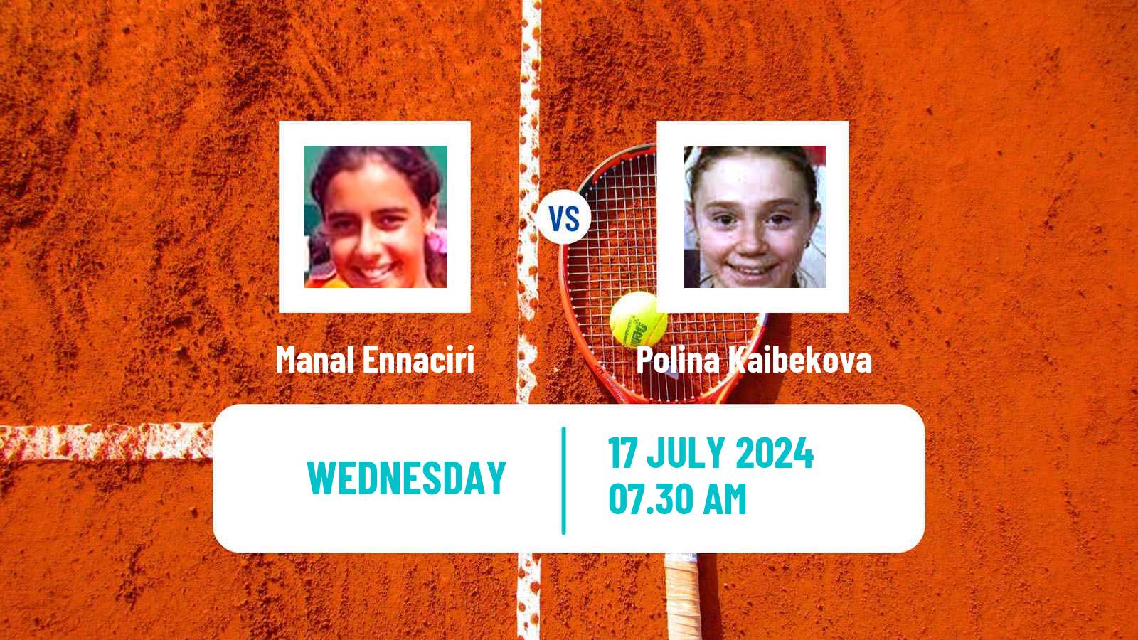 Tennis ITF W15 Casablanca Women Manal Ennaciri - Polina Kaibekova