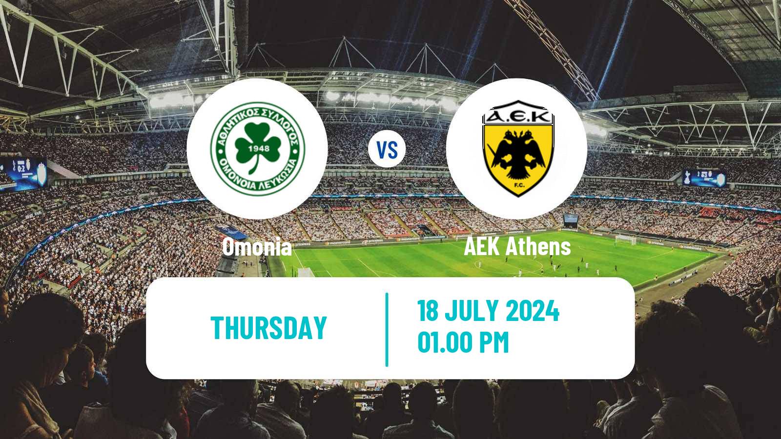 Soccer Club Friendly Omonia - AEK Athens