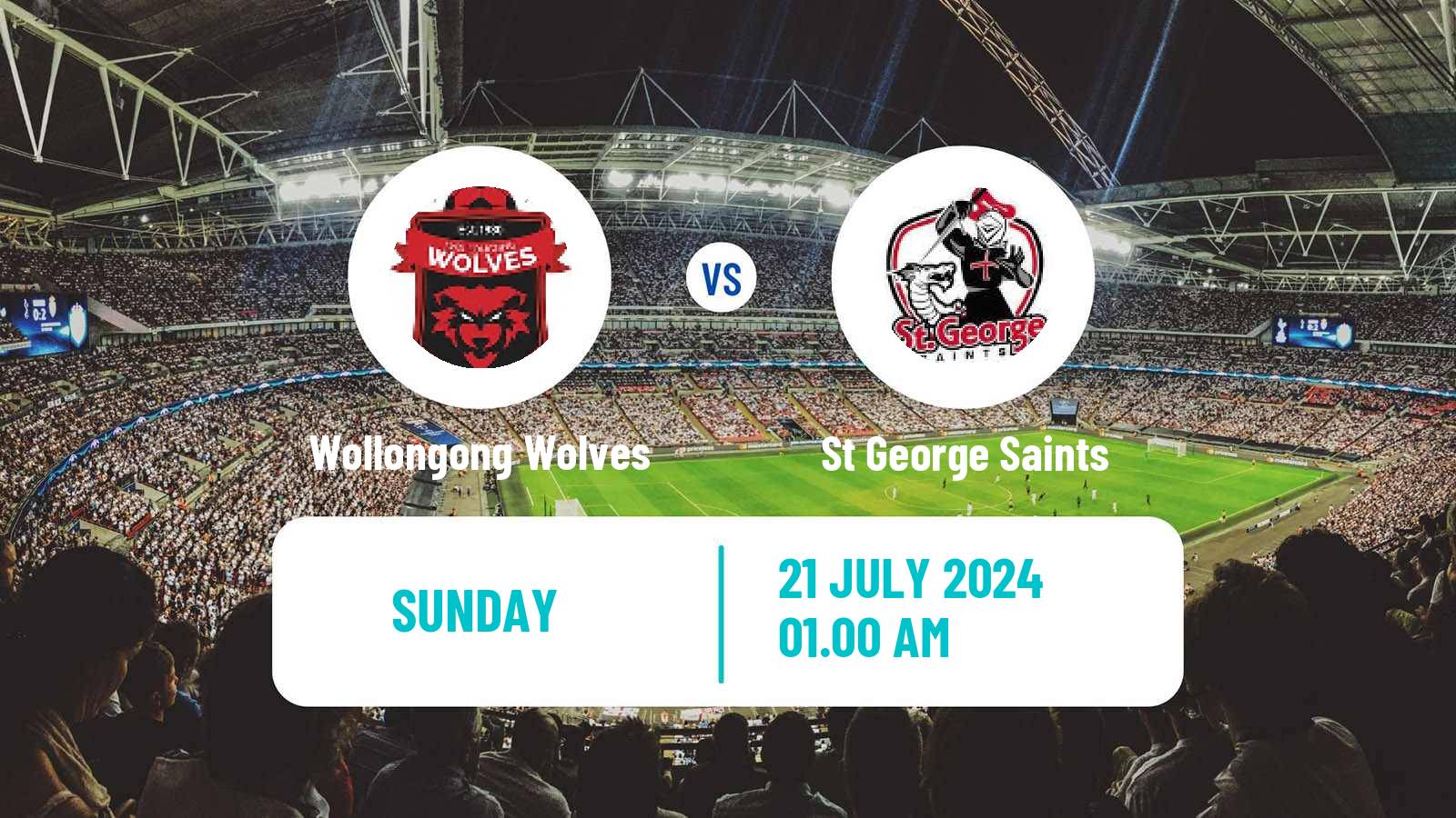 Soccer Australian NPL NSW Wollongong Wolves - St George Saints