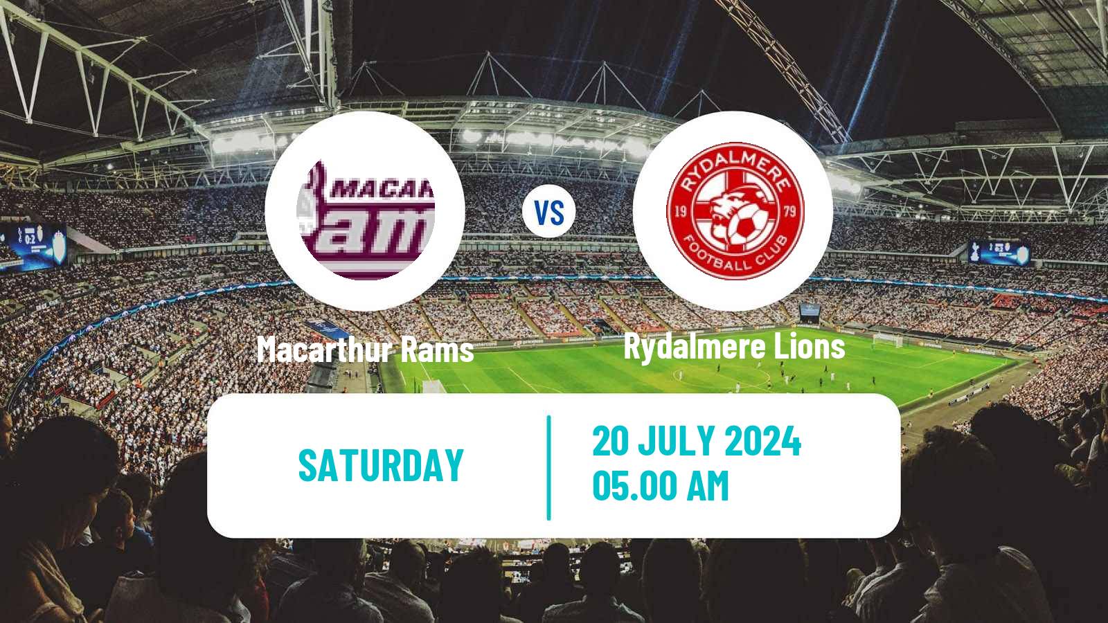 Soccer Australian NSW League One Macarthur Rams - Rydalmere Lions