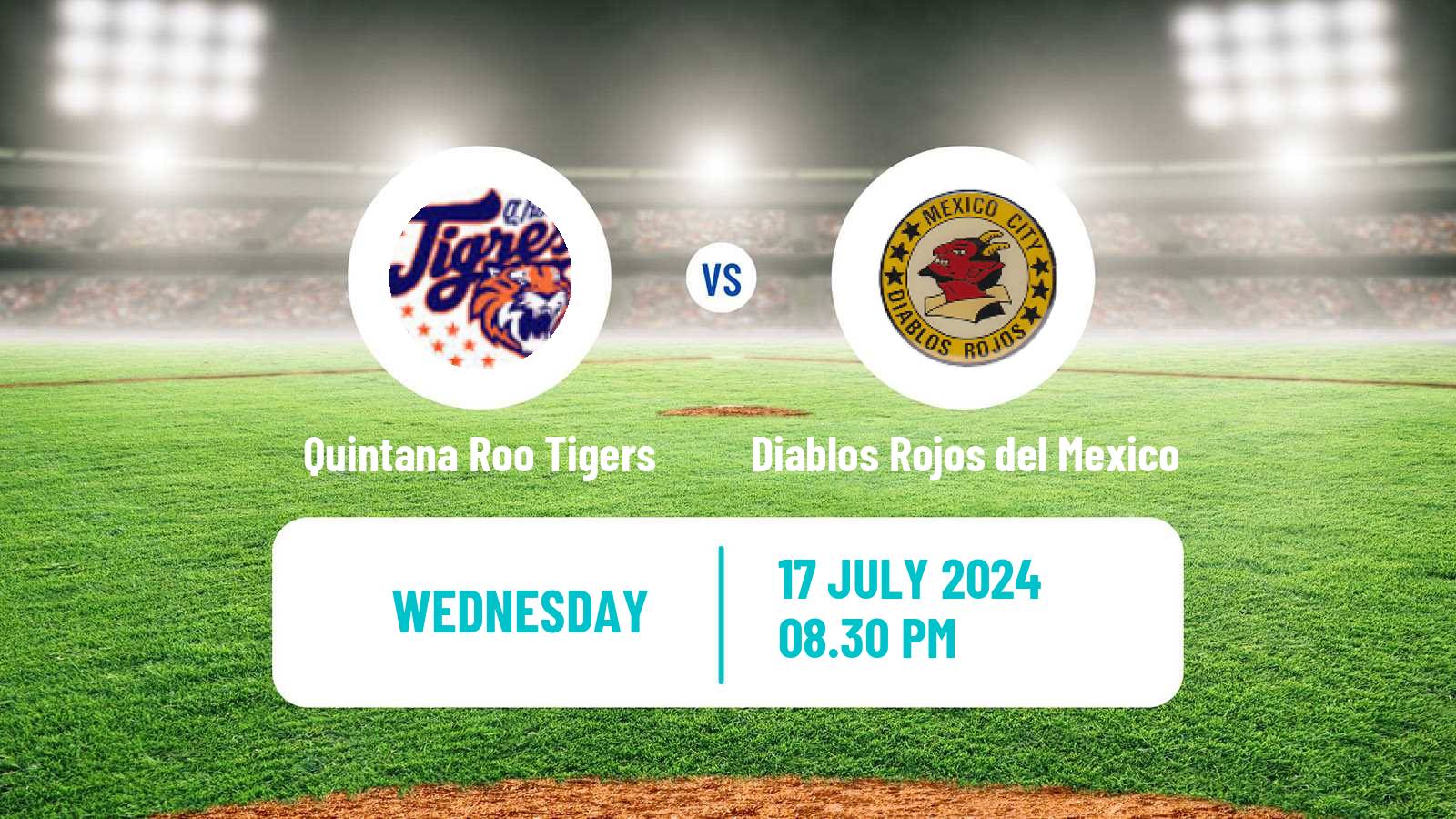 Baseball LMB Quintana Roo Tigers - Diablos Rojos del Mexico