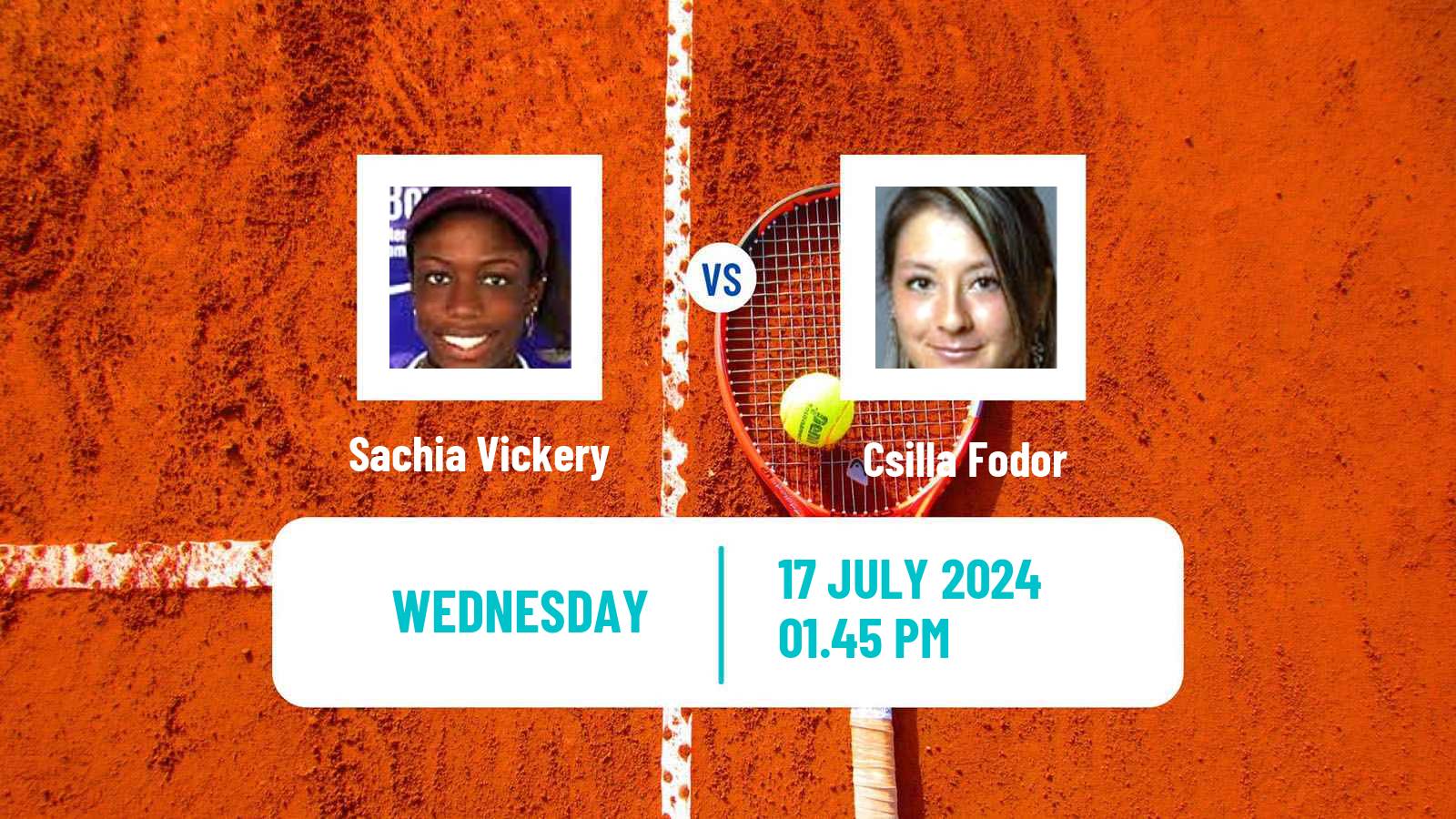 Tennis ITF W75 Evansville In Women Sachia Vickery - Csilla Fodor