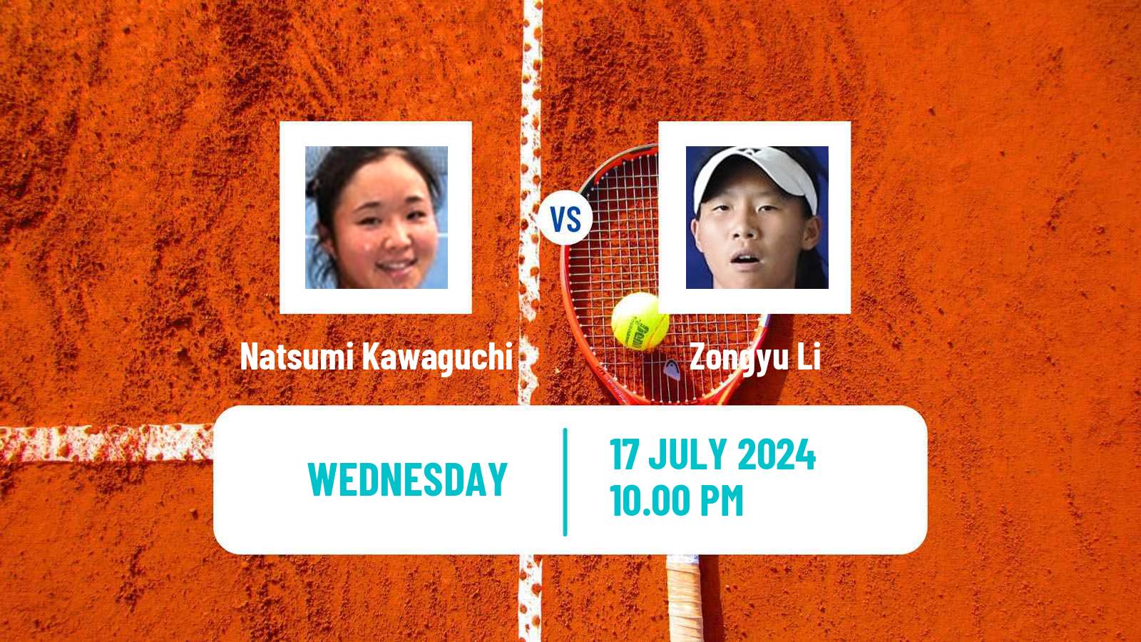 Tennis ITF W35 Tianjin 2 Women Natsumi Kawaguchi - Zongyu Li