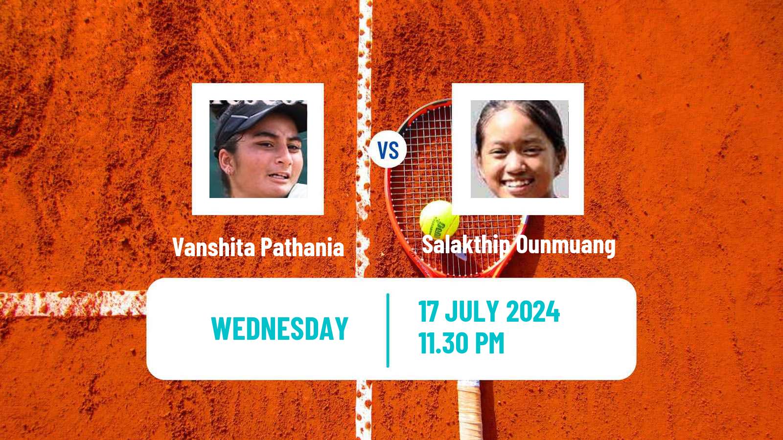 Tennis ITF W15 Nakhon Si Thammarat 4 Women Vanshita Pathania - Salakthip Ounmuang