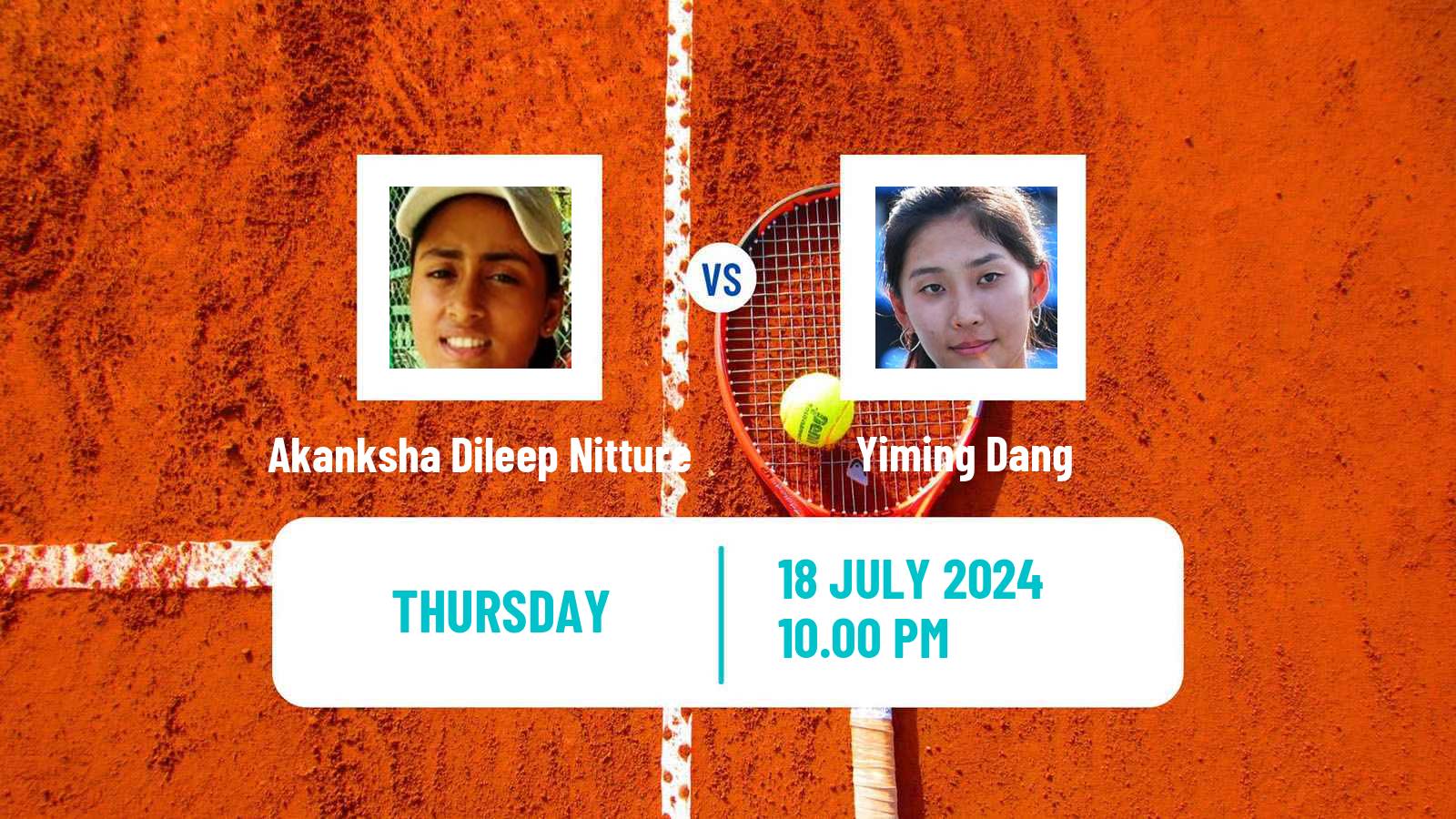 Tennis ITF W15 Nakhon Si Thammarat 4 Women Akanksha Dileep Nitture - Yiming Dang