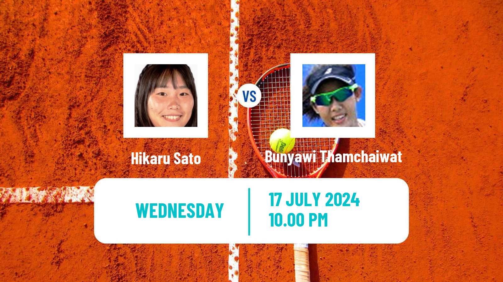 Tennis ITF W15 Nakhon Si Thammarat 4 Women Hikaru Sato - Bunyawi Thamchaiwat