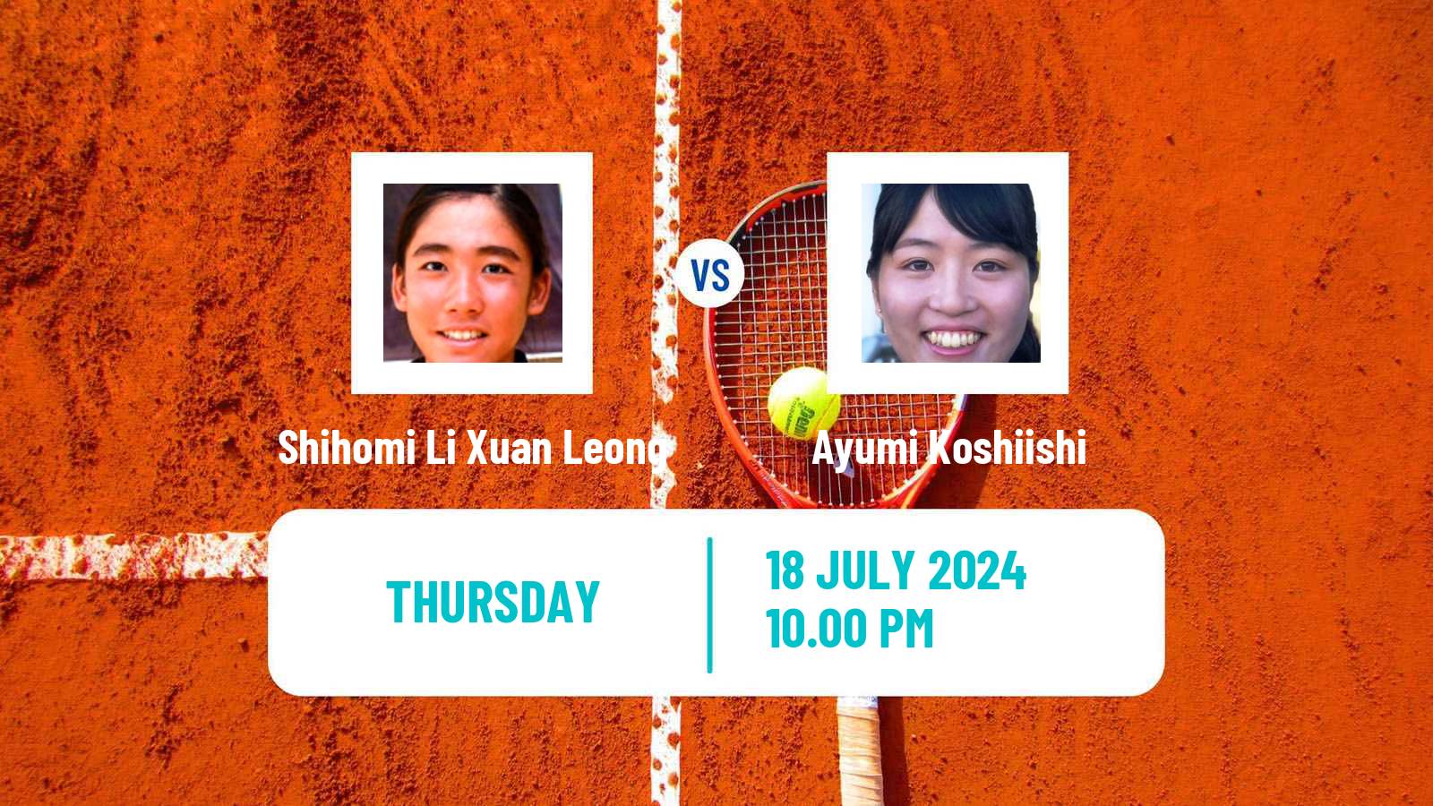 Tennis ITF W15 Nakhon Si Thammarat 4 Women Shihomi Li Xuan Leong - Ayumi Koshiishi