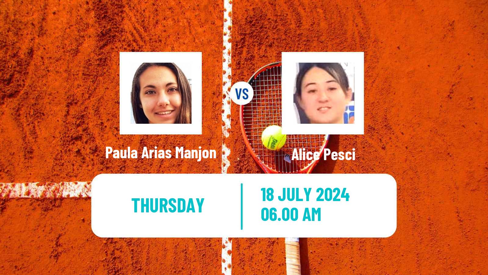 Tennis ITF W15 Casablanca Women Paula Arias Manjon - Alice Pesci