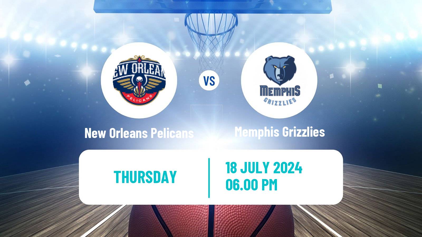 Basketball NBA Las Vegas Summer League New Orleans Pelicans - Memphis Grizzlies