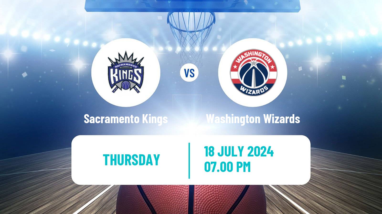 Basketball NBA Las Vegas Summer League Sacramento Kings - Washington Wizards