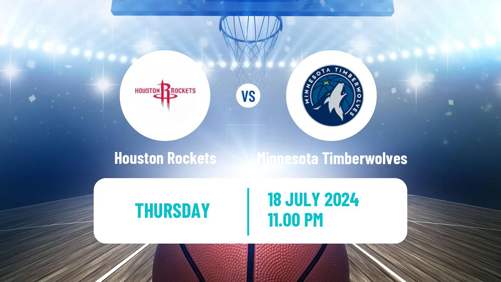 Basketball NBA Las Vegas Summer League Houston Rockets - Minnesota Timberwolves