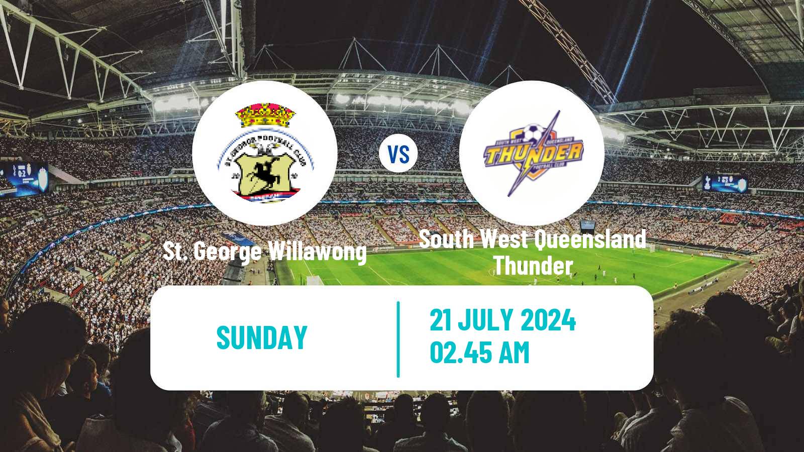 Soccer Australian Queensland Premier League St. George Willawong - South West Queensland Thunder