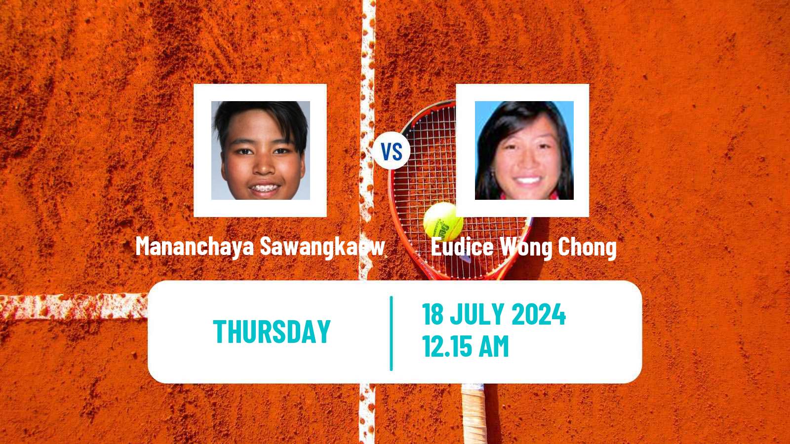 Tennis WTA Billie Jean King Cup Group II Mananchaya Sawangkaew - Eudice Wong Chong