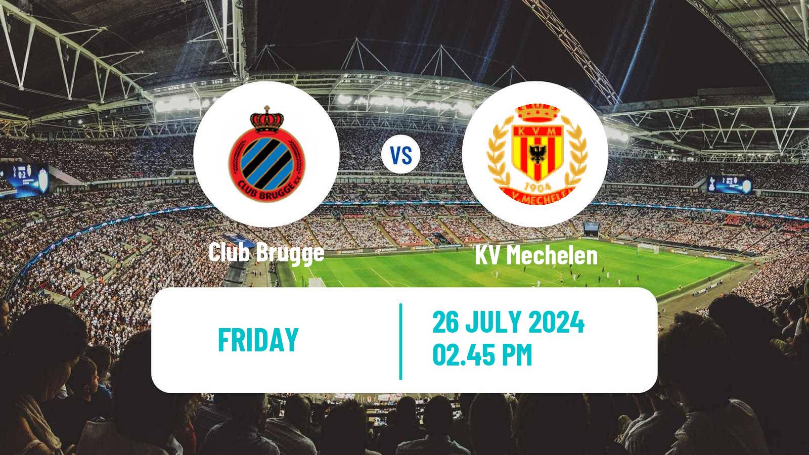 Soccer Belgian Jupiler Pro League Club Brugge - KV Mechelen