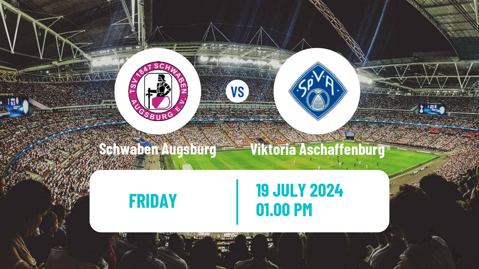Soccer German Regionalliga Bayern Schwaben Augsburg - Viktoria Aschaffenburg