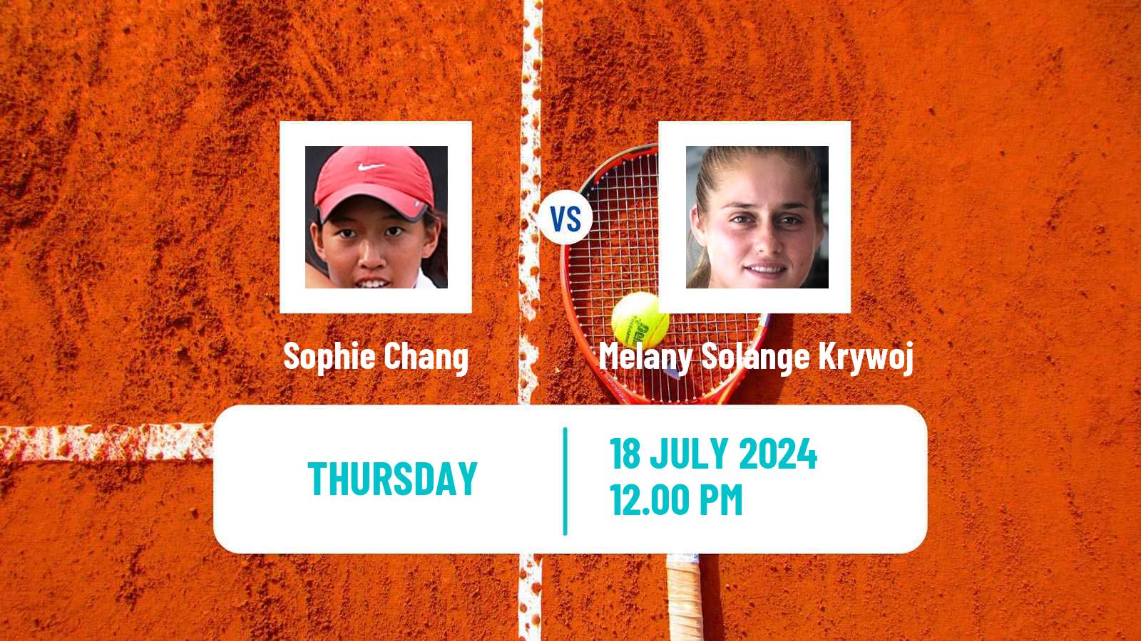 Tennis ITF W75 Evansville In Women Sophie Chang - Melany Solange Krywoj
