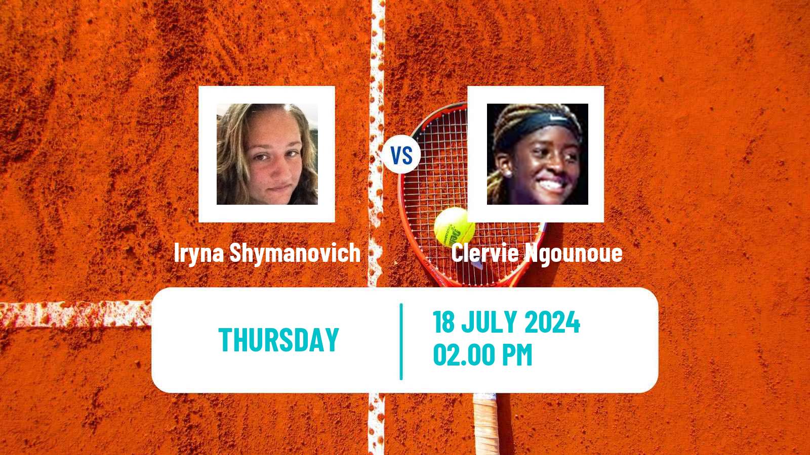 Tennis ITF W75 Evansville In Women Iryna Shymanovich - Clervie Ngounoue