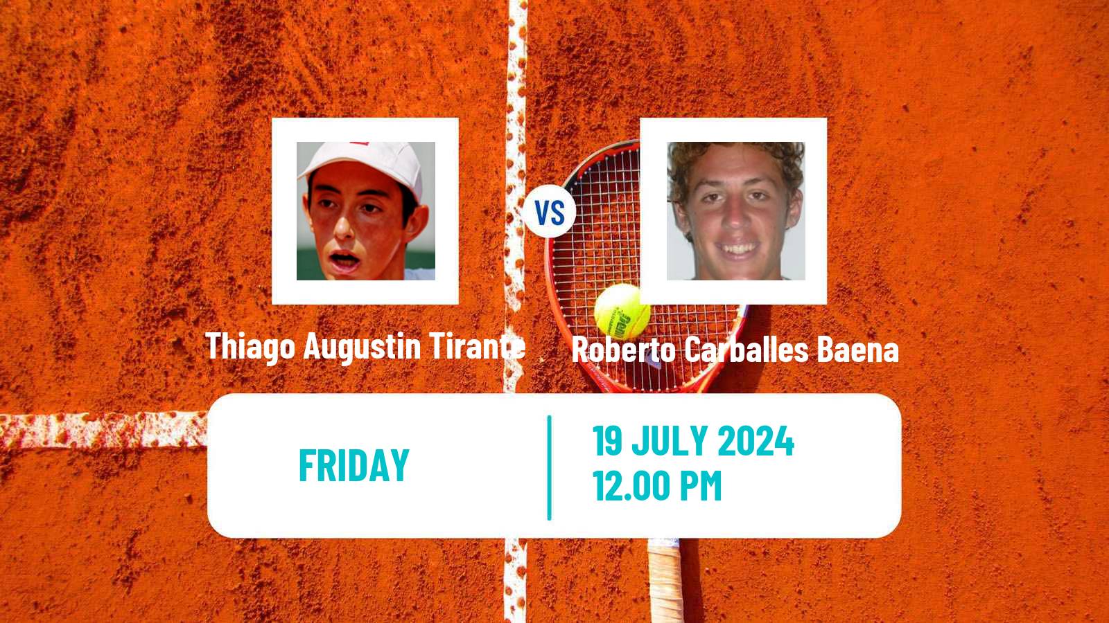 Tennis ATP Bastad Thiago Augustin Tirante - Roberto Carballes Baena