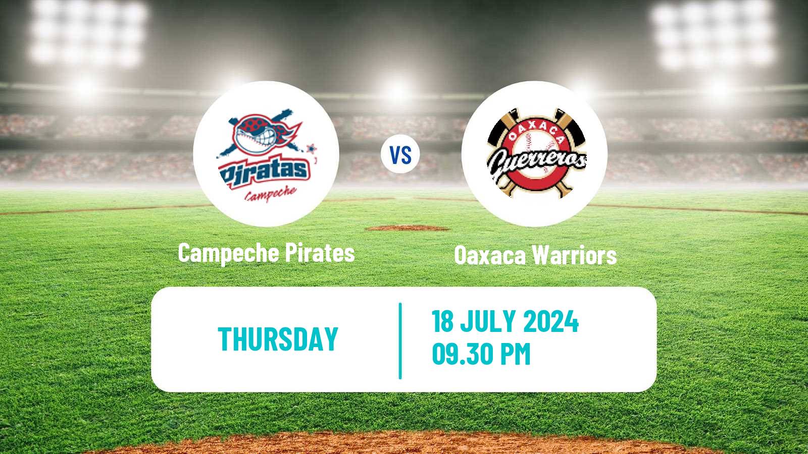 Baseball LMB Campeche Pirates - Oaxaca Warriors