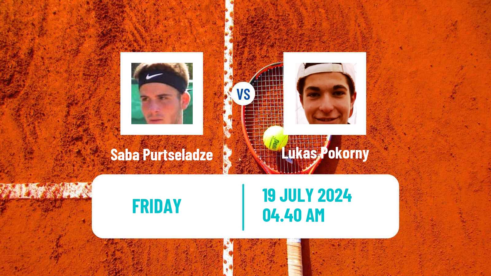 Tennis Astana Challenger Men Saba Purtseladze - Lukas Pokorny