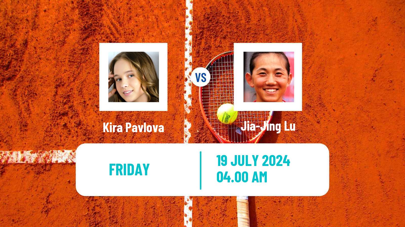Tennis ITF W35 Tianjin 2 Women Kira Pavlova - Jia-Jing Lu