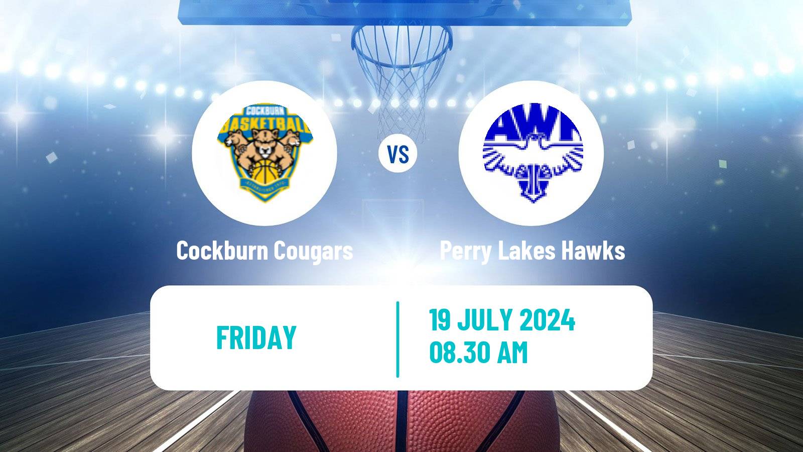 Basketball Australian NBL1 West Cockburn Cougars - Perry Lakes Hawks