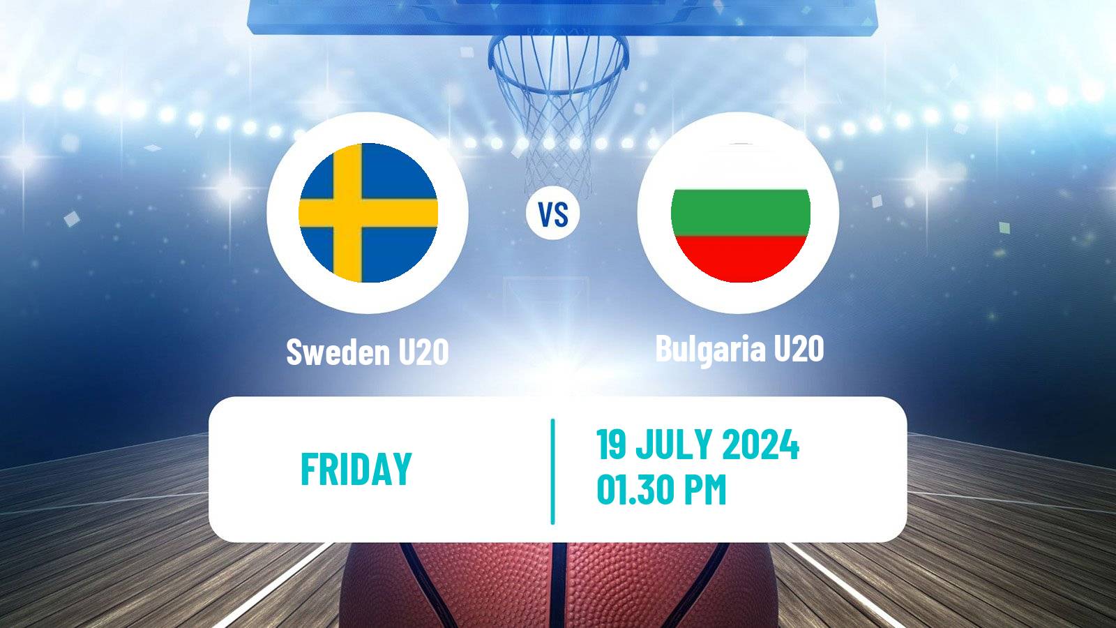 Basketball EuroBasket U20 B Sweden U20 - Bulgaria U20