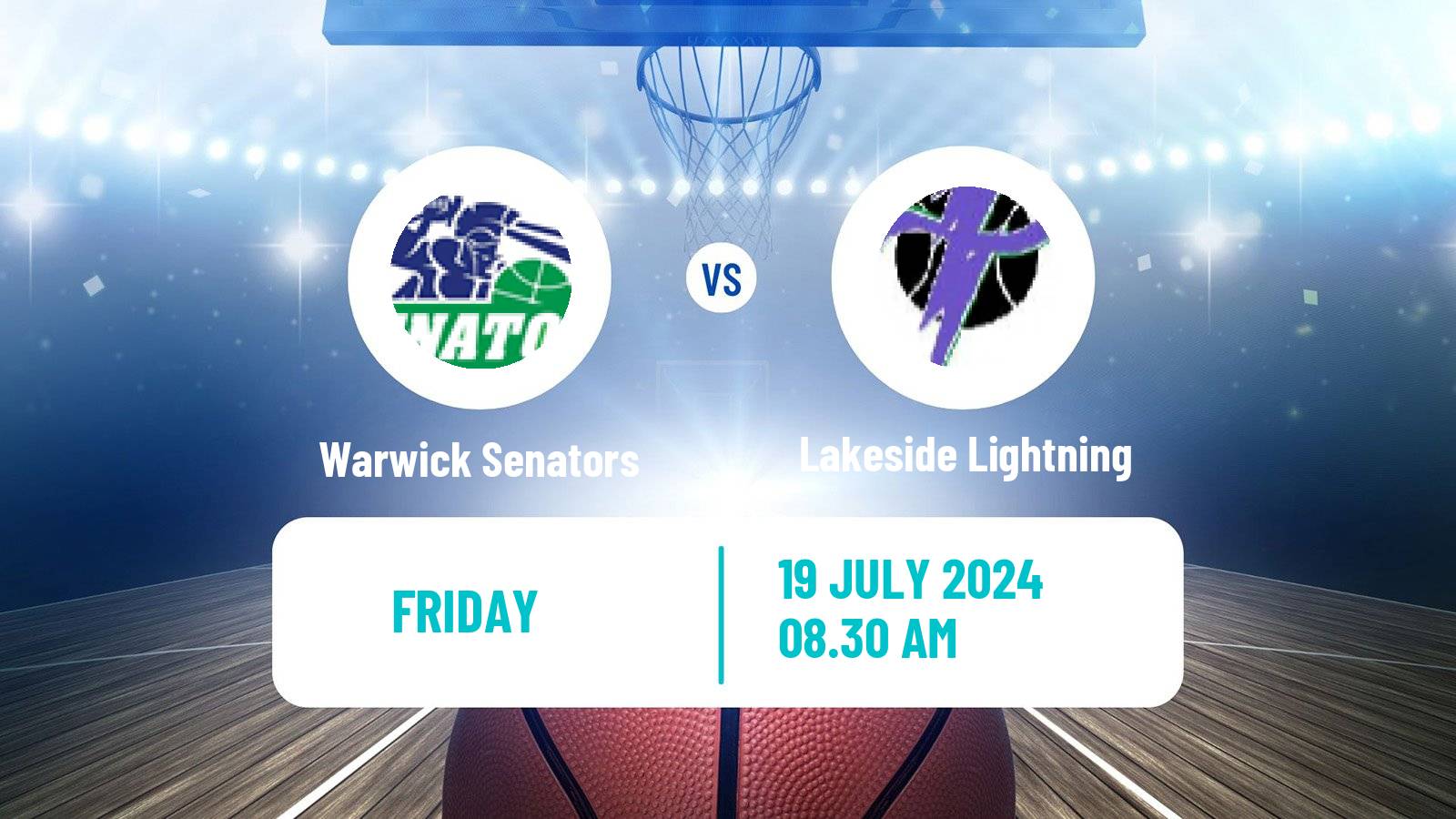 Basketball Australian NBL1 West Warwick Senators - Lakeside Lightning