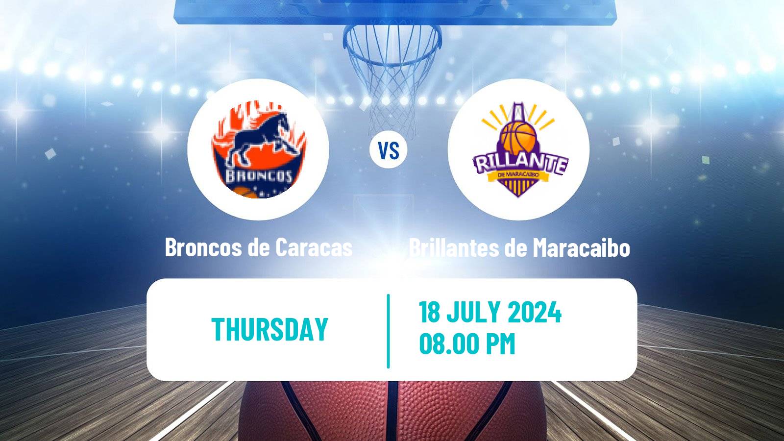 Basketball Venezuelan Superliga Basketball Broncos de Caracas - Brillantes de Maracaibo