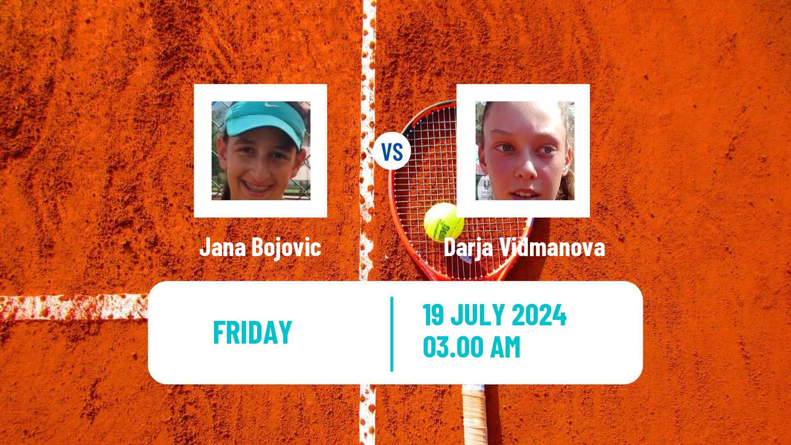 Tennis ITF W15 Kursumlijska Banja 12 Women Jana Bojovic - Darja Vidmanova