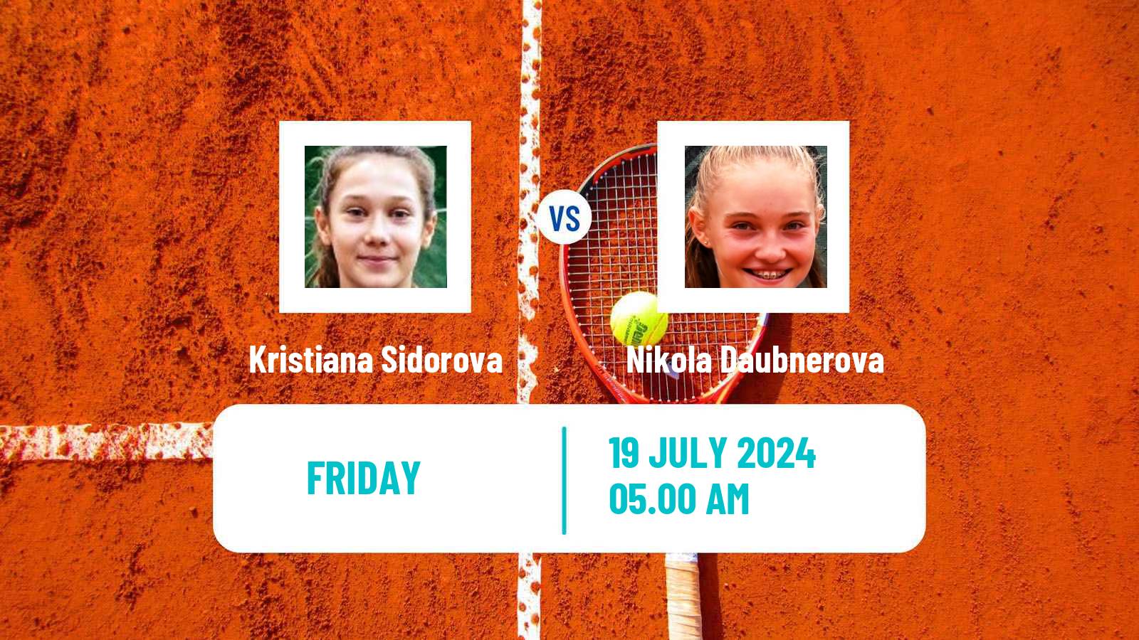 Tennis ITF W15 Kursumlijska Banja 12 Women Kristiana Sidorova - Nikola Daubnerova