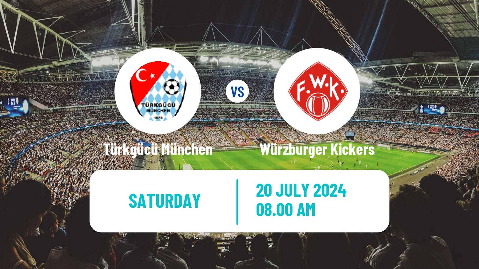 Soccer German Regionalliga Bayern Türkgücü München - Würzburger Kickers