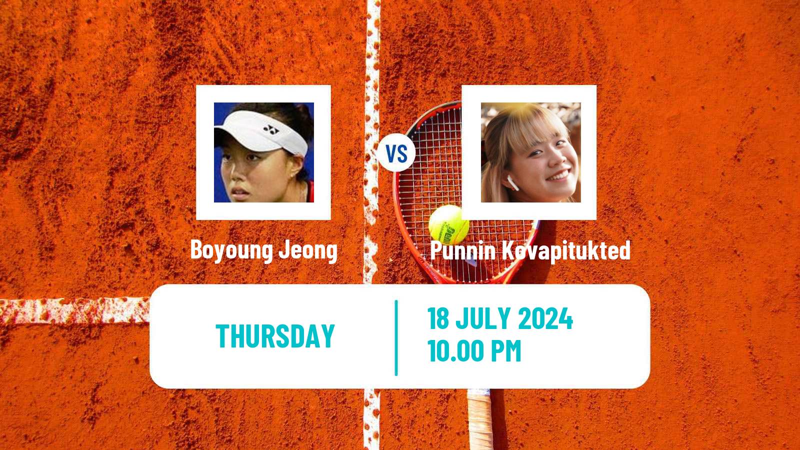 Tennis ITF W15 Nakhon Si Thammarat 4 Women Boyoung Jeong - Punnin Kovapitukted